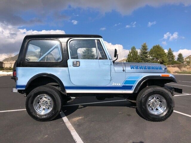 1984 CJ-7 RARE ICE BLUE PAINT CODE 4C FROM NEW MEXICO ROT FREE 1984 Jeep CJ RENEGADE