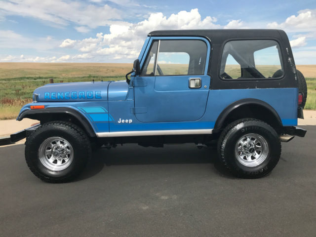 1984 CJ7 RENEGADE ICE BLUE PAINT CODE 99K MILES RUST FREE CALIFORNIA JEEP 1984 Jeep CJ RENEGADE