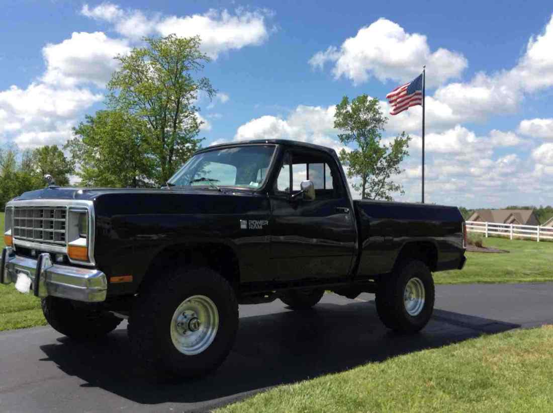 1984 Dodge W150 Pickup Black 4WD Manual W150 1984 Dodge W150 W150
