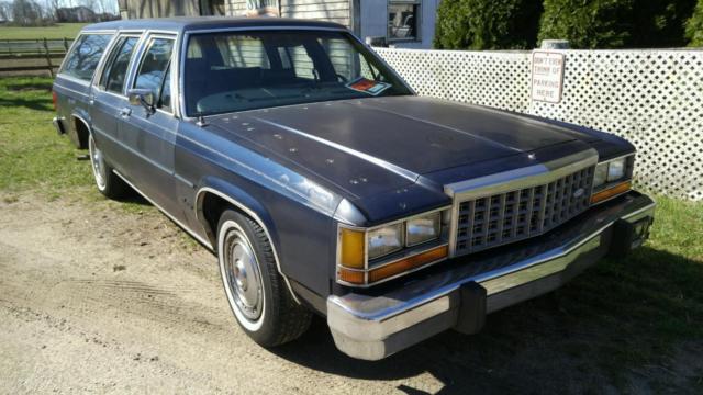 1984 Ford Crown Victoria LTD Blue Station Wagon One Owner Low Original Miles Big 1984 Ford Crown Victoria