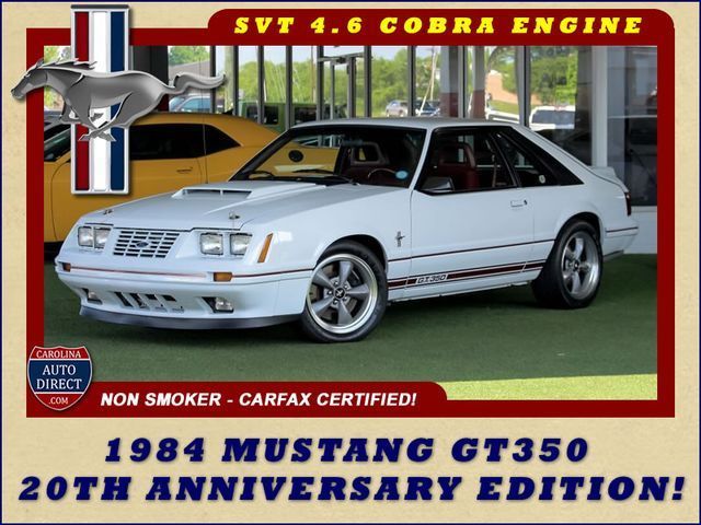 1984 Ford Mustang GT350 20th Anniversary Edition (RARE) White Hatchback 8 Manual 1984 Ford Mustang GT350 20th Anniversary Edition (RARE)