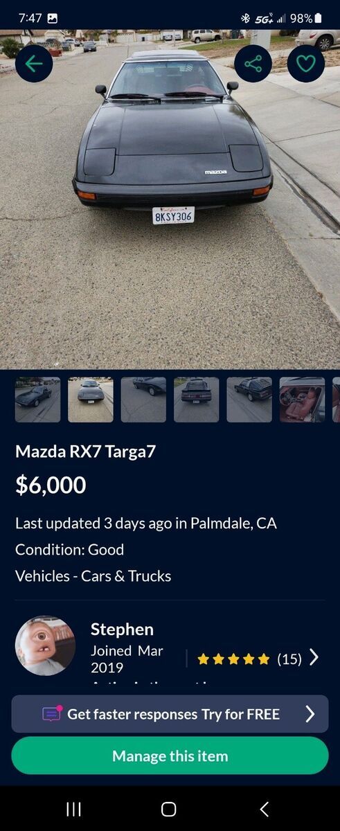 1984 Mazda RX-7 13B - photo 2