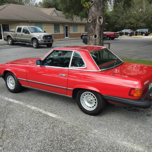 1984 Mercedes-Benz SL-Class Red and Black, Chrome Bumpers - photo 3