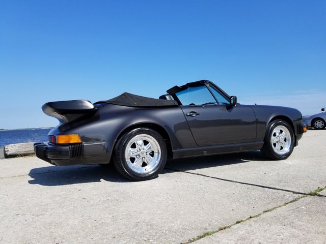 1984 PORSCHE 911 CARRERA CABRIOLET WITH ONLY 43K ORIGINAL MILES! MINT! BLACK! 1984 Porsche 911 Carrera Convertible 2-Door