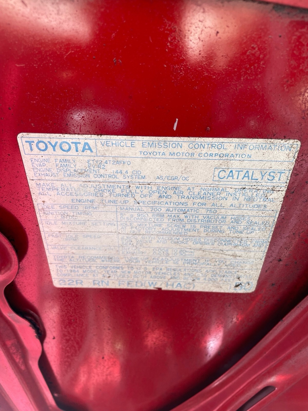1984 Toyota Pickup RN65 SR5 - photo 10