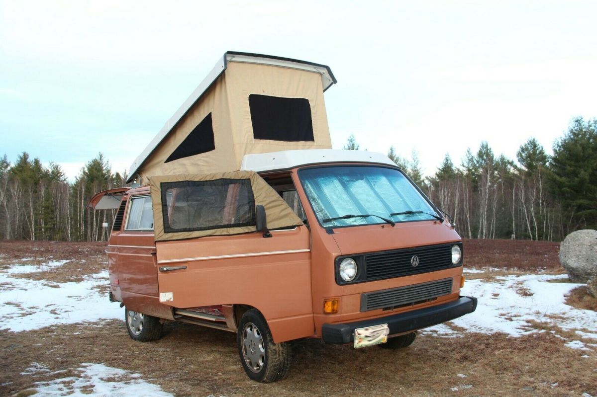 1984 Westy in classic Assuan brown with brand new tent top from GoWesty 1984 Volkswagen Bus/Vanagon