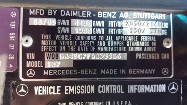 1985 Mercedes-Benz SL-Class CONVERTIBLE - photo 11