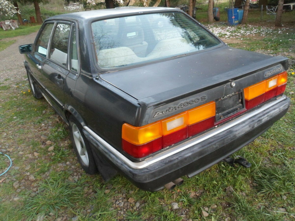 1985 Audi 4000 S Quattro Sedan Type 81/85 Rare 162K complete car No Reserve 1985 Audi 4000 Quattro S