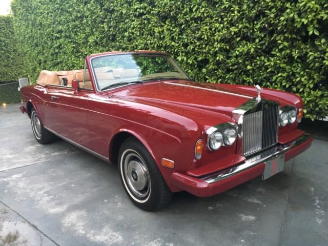 1985 California Rolls Royce Corniche Cornish Convertible 1985 Rolls-Royce Corniche Cornish Convertible Good Condition Garnet