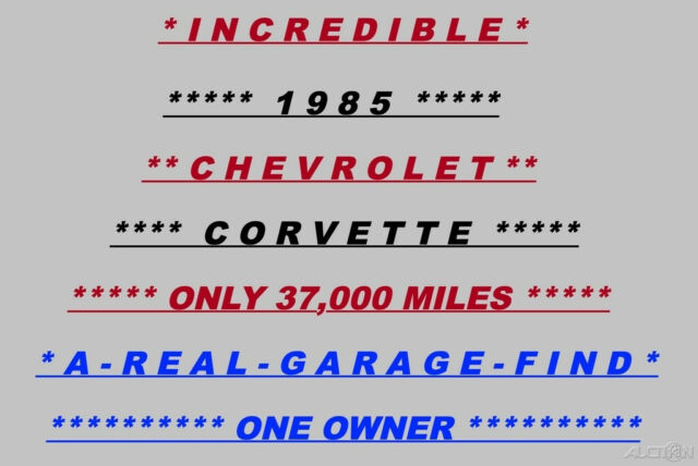 1985 Chevrolet Corvette L98 / 37K Original Miles - photo 2