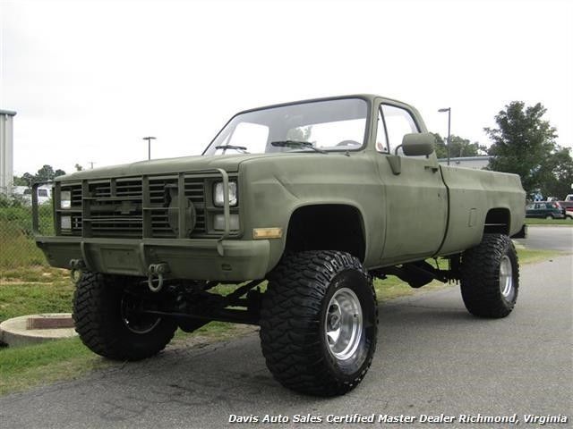 1985 CHEVROLET D30 K30 MILITARY Unit Lifted 4X4 Regular Cab Lo 77271 Miles Green 1985 Chevrolet Other Pickups Unit Lifted 4X4 Regular Cab Lo