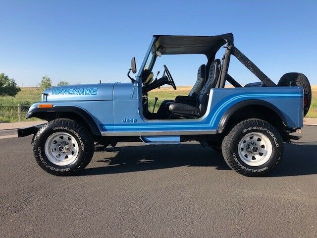 1985 CJ-7 RENEGADE FROM NEW MEXICO AUTOMATIC A/C ICE BLUE COLOR CODE 4C ROT FREE 1985 Jeep CJ RENEGADE