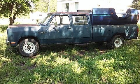 1985 Dodge Crew Cab D-350 2 wheel drive long bed 360 auto needs interior work 1985 Dodge Other Pickups D-350