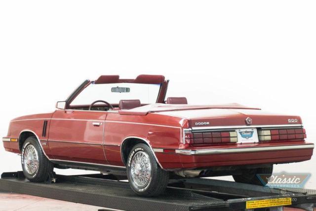 1985 Dodge 600 ES 600 ES Turbo Convertible floor shift power top - photo 12
