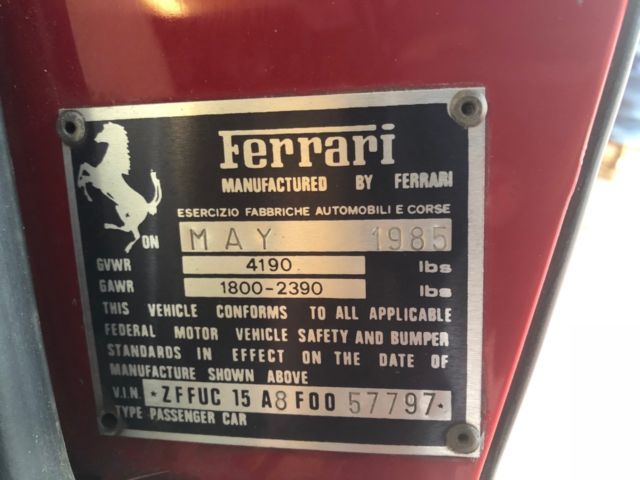 1985 FERRARI MONDIAL QV CABRIOLET-NO RESERVE AUCTION-SERIOUS BIDDERS ONLY PLEASE 1985 Ferrari Mondial
