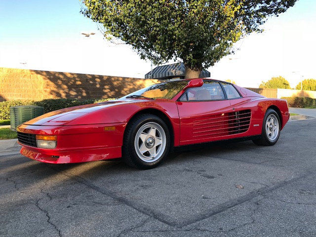 1985 Ferrari Testarossa Single / Flying Mirror in Rosso Corsa Red Fresh Major 1985 Ferrari Testarossa Flying Mirror