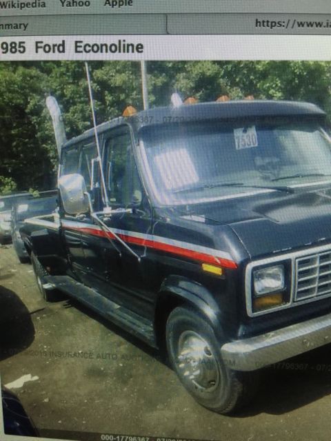 1985 Ford Van - Pickup Truck Conversion 6.9 Diesel engine very rare specialty 1985 Ford E-Series Van Black and Gray