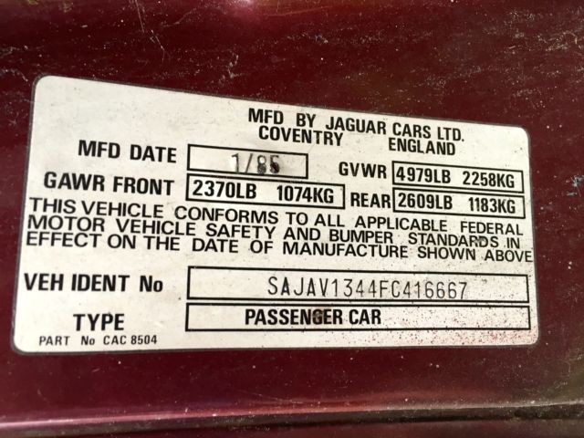 1985 Jaguar XJ XJ6 - photo 7