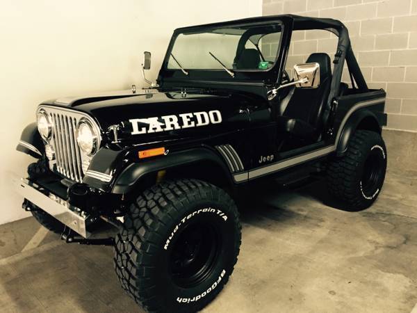 1985 Jeep CJ-7 258 6-Cyl Factory Automatic Black Restored 4x4 CJ7 (CJ, Wrangler) 1985 Jeep CJ