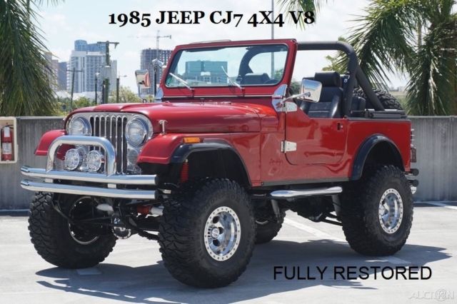 1985 JEEP CJ7 4X4 FULLY RESTORED V8 TONS OF EXTRAS LIFTED NEW RUST 1985 Jeep CJ 1985 JEEP CJ7 4X4
