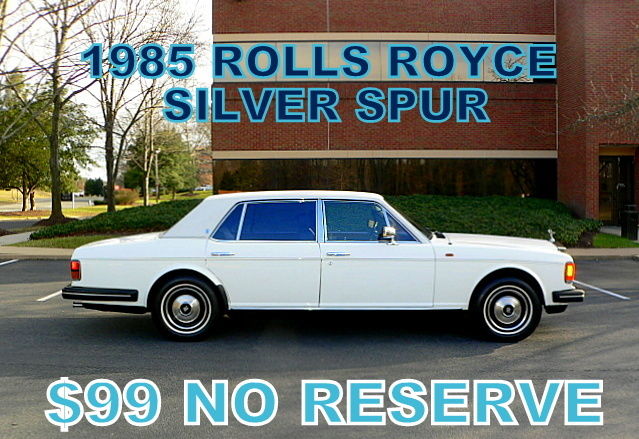 1985 - JUST TRADED! OVER $20,000 IN SERVICE RECORDS! VERY NICE! $99 NO RESERVE! 1985 Rolls-Royce Silver Spirit/Spur/Dawn SILVER SPUR $99 NO RESERVE