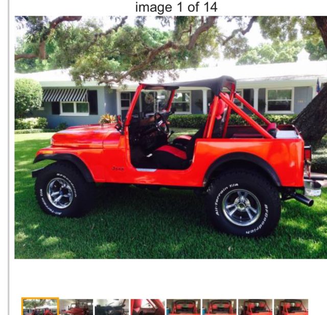 1985 Lipstick red CJ jeep 6 cylinder with lift kit 6 cylinder 1985 Jeep CJ CJ