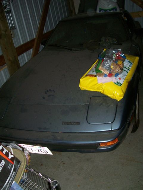 1985 Mazda RX-7 car automobile collectible coupe blue gray interior AS IS 1985 Mazda RX-7