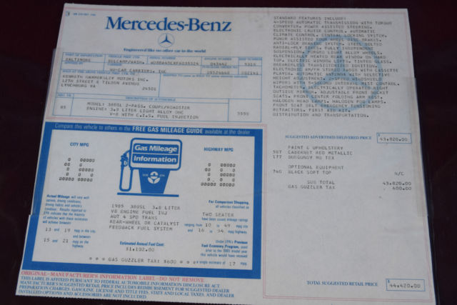1985 Mercedes-Benz SL-Class Convertible - photo 13
