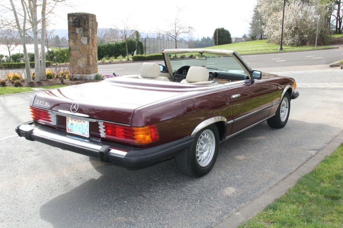 1985 Mercedes-Benz SL-Class 380SL Roadster. Cabernet color. Nice! VIDEO - photo 5