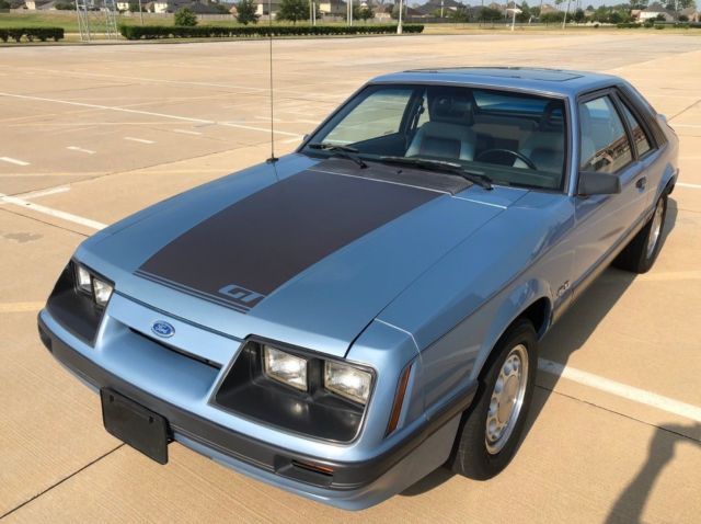 1985 Mustang GT 5.0 5 speed 29 K original mile Survivor in Light Regatta Blue 1985 Ford Mustang GT 5.0