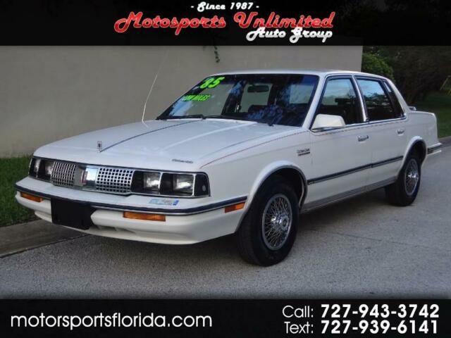 1985 Oldsmobile Cutlass Ciera Brougham Sedan 41355 Miles White Clearcoat 3.0L V 1985 Oldsmobile Cutlass Brougham Sedan