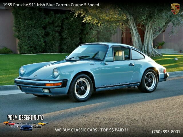 1985 Porsche 911 Irish Blue for sale! 1985 Porsche 911 Irish Blue Carrera Coupe 5 Speed