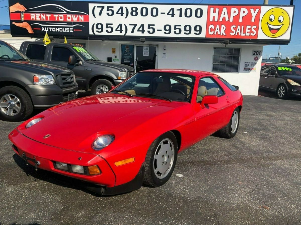 1985 Porsche 928s S4 1986 1987 1984 RED TAN ORIGINAL OWNER 32000 miles automatic 1985 Porsche 928