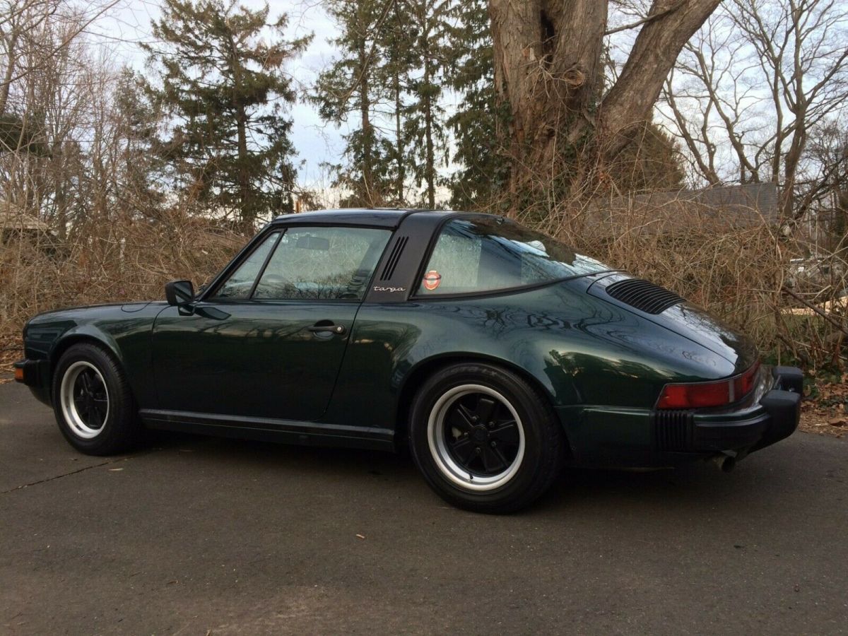 1985 Targa, Moss Green Metallic Exterior and Green/Tan Interior. Second owner. 1985 Porsche 911