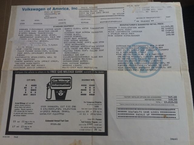 1985 Volkswagen Bus/Vanagon Base - photo 4