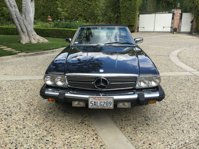 1986 BLACK MERCEDES BENZ 560 SL 1986 Mercedes-Benz SL-Class