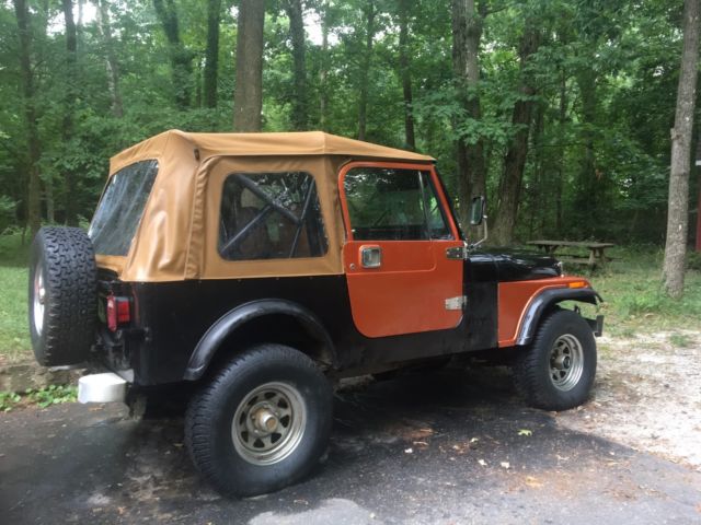 1986 Black / Orange Jeep CJ7 1986 Jeep CJ
