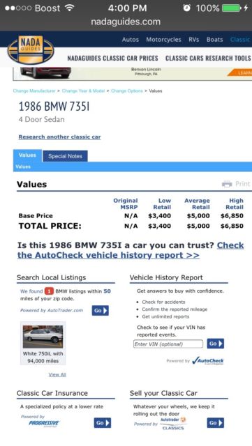 1986 BMW 7-Series - photo 6