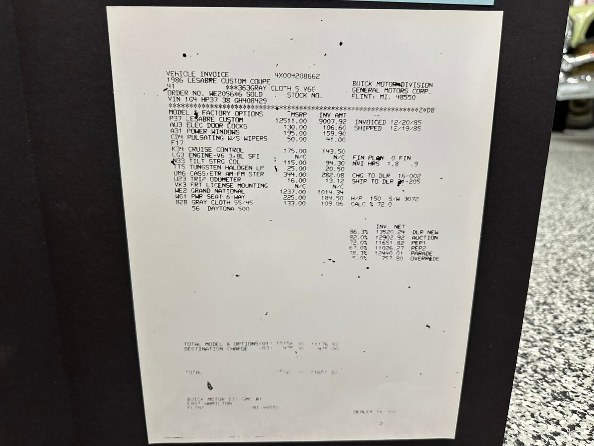 1986 Buick LeSabre *Factory 1 of 117 Grand National Option* Only 34,339 Miles - photo 12