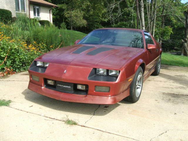1986 Chevrolet Camaro Z 28 Iroc Z 5.0 305 TPI 4 Spd Automatic Dark Red Metallic 1986 Chevrolet Camaro Iroc Z