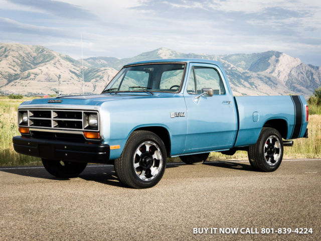 1986 Dodge D100 Ram, SHORT BED 2WD, 5-SPEED, ONE OWNER SHOP TRUCK, ALL ORIGINAL 1986 Dodge Power Wagon Ram D100 2WD SHORT BED