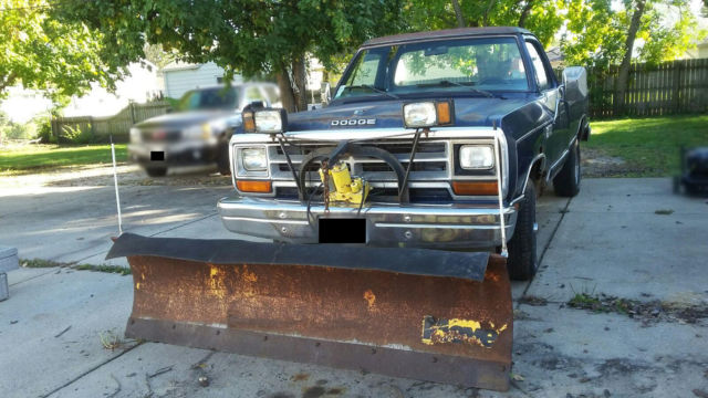 1986 Dodge Ram W-100 Pickup with Plow 1986 Dodge Other Pickups Ram