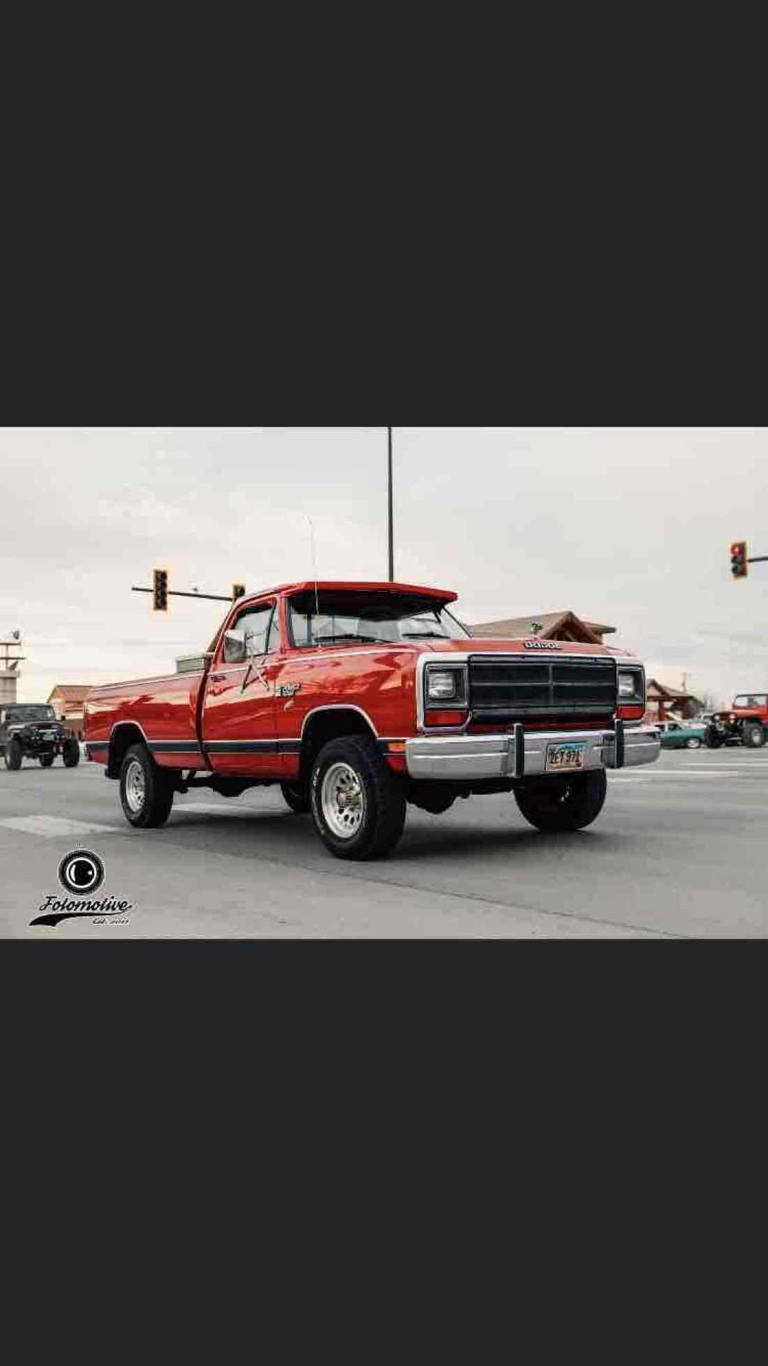 1986 Dodge W150 Pickup Red 4WD Automatic W150 1986 Dodge W150 W150