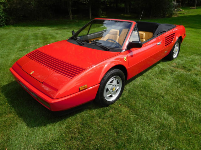1986 Ferrari Mondial 3.2 Cabriolet 30k Miles Factory Fresh Updated Service Work 1986 Ferrari Mondial 30K-Mile Service Completed Beautiful Condition