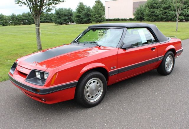 1986 Ford Mustang Convertible - 8,921 Miles - ALL ORIGINAL - 5 Speed - NO FLAWS 1986 Ford Mustang GT