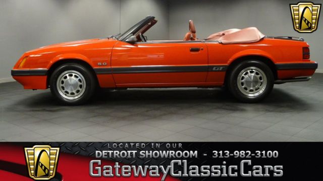 1986 Ford Mustang GT 3905 Miles Bright Red Convertible 5.0L V8 FI OHV 4 Speed Au 1986 Ford Mustang GT