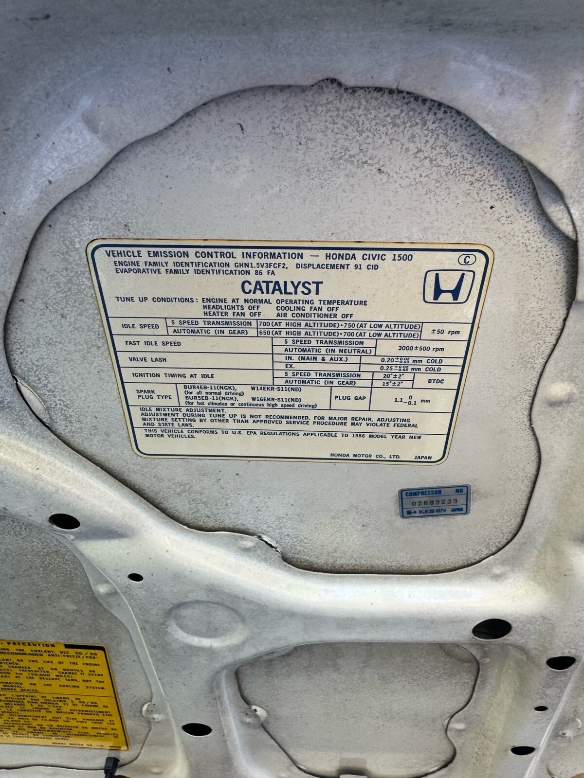 1986 Honda Civic 1500 S - photo 13