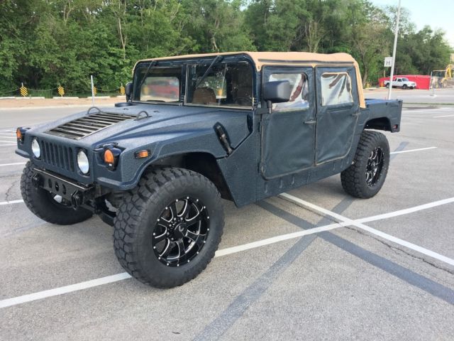 1986 Hummer H1 (Humvee M998 HMMWV) KEVLAR painted STREET LEGAL title 6.2L Diesel 1986 Hummer H1 Open Soft Top 4 Door