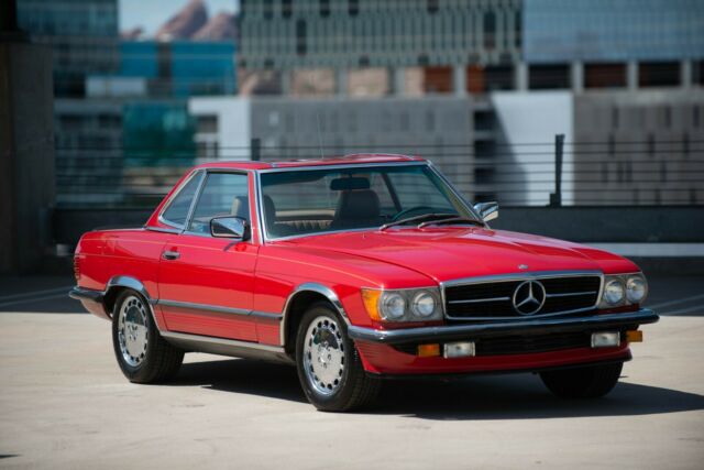 1986 Mercedes Benz 500 SL Automatic 95K miles Red with Tan interior 1986 Mercedes-Benz 500-Series