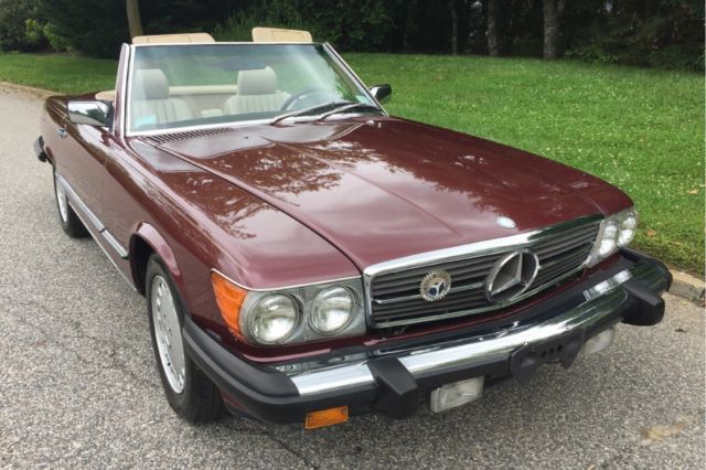 1986 Mercedes-Benz 560 Series 560SL 86034 Miles Burgundy 8 Cylinder Engine 5.5L 1986 Mercedes-Benz 500-Series 560SL